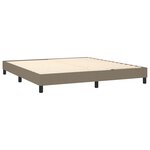 vidaXL Sommier à lattes de lit avec matelas Taupe 160x200 cm Tissu