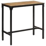 vidaXL Table de bar 110x55x107 cm bois de manguier massif brut