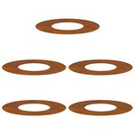 vidaXL Anneaux d'arbre plats 5 Pièces Marron Ø30 / 60 cm