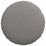vidaXL Coussins de siège 2 Pièces Taupe Ø40 x 13 cm tissu