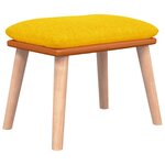 vidaXL Chaise à bascule avec repose-pied Jaune moutarde Tissu