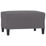 vidaXL Ensemble de canapés 4 Pièces avec coussins Gris Similicuir