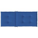 vidaXL Coussins de chaise de jardin à dossier haut lot de 2 bleu royal
