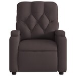 vidaXL Fauteuil inclinable Marron foncé Tissu
