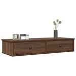 vidaXL Étagère murale avec tiroirs chêne marron bois d'ingénierie