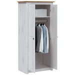 vidaXL Garde-robe Blanc 80x50x171 5 cm Pin massif Assortiment Panama