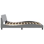 vidaXL Cadre de lit Dover gris clair 183x213 cm tissu