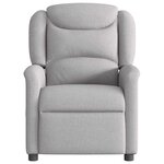 vidaXL Fauteuil de massage inclinable électrique gris nuage tissu