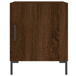 vidaXL Tables de chevet 2Pièces chêne marron 40x40x50cm bois d'ingénierie