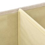 vidaXL Boîte de rangement Tissu 50x30x25 cm Crème
