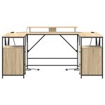 vidaXL Bureau Chêne Sonoma 182 x 101 x 87.5 cm Bois d'ingénierie