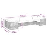 vidaXL Salon de jardin avec coussins 7 Pièces beige résine tressée