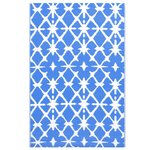 vidaXL Tapis d'extérieur ARAKIL bleu et blanc 190x290 cm PP