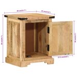 vidaXL Table de chevet 40x35x50 cm bois de manguier massif
