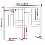 vidaXL Tête de lit 145 5x4x100 cm Bois massif de pin