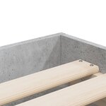 vidaXL Cadre de lit et tiroirs gris béton 100x200 cm bois d'ingénierie