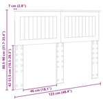 vidaXL Tête de lit Gris béton 120 cm Bois d'ingénierie