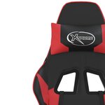 vidaXL Chaise de jeu Noir et rouge Similicuir