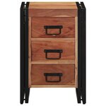 vidaXL Cabinet de chevet Marron 40 x 40 x 59 cm Bois d'acacia massif