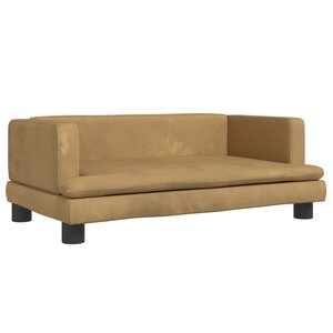 vidaXL Canapé pour enfants marron 80x45x30 cm velours