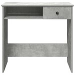 vidaXL Bureau Gris béton 80x40x75 cm Aggloméré