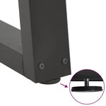 vidaXL Pieds de table à manger en forme de V  3 pièces  anthracite  80 x (72-73 3) cm  acier