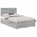 vidaXL Cadre de lit Gris Sonoma 120 x 200 cm Bois d'ingénierie