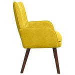vidaXL Sofa 2 places Jaune 115 x 61 x 87 cm Velours (V)