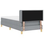 Lit à ressorts vidaXL avec matelas Gris clair 80x200 cm Tissu