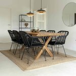 6 fauteuils en polyrotin noir TRIESTE