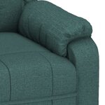 vidaXL Fauteuil inclinable électrique Vert foncé Tissu