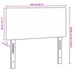 Tête de lit vidaXL Design Simple Vert Clair Gris 100 cm Tissu Cordon