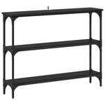 vidaXL Table console Chêne noir 100 x 22 5 x 75 cm Bois d'ingénierie