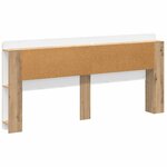 vidaXL Cabinet de Tête de Lit Chêne artisanal 180 cm Bois d’ingénierie