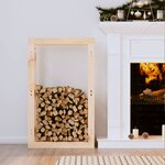 vidaXL Support pour bois de chauffage 60x25x100 cm Bois de pin massif