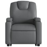 vidaXL Fauteuil inclinable de massage électrique gris similicuir