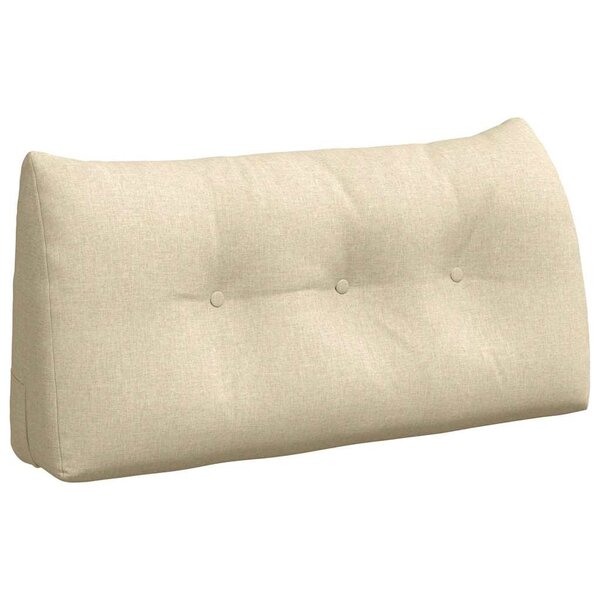 vidaXL Coussin de Dos Crème 100 x 24 x 50 cm tissu