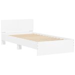 vidaXL Cadre de lit sans matelas avec lumières LED blanc 100x200 cm