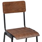 vidaXL Tabourets de bar lot de 2 marron contreplaqué solide et acier