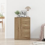 Buffet vidaXL Artisan Chêne 60x31x84 cm en bois d'ingénierie