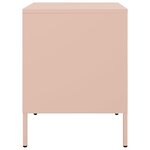 vidaXL Tables de chevet 2 Pièces rose 36x39x50 5 cm acier