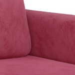 vidaXL Ensemble de canapés 2 Pièces avec coussins rouge bordeaux velours