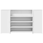 vidaXL Bureau de réception Blanc 180x50x103 5 cm Bois d'ingénierie