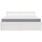 vidaXL Lit avec tiroirs et matelas blanc 180x200 cm bois massif de pin