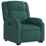vidaXL Fauteuil inclinable vert foncé tissu