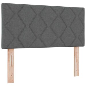 vidaXL Tête de lit avec tête de lit Gris foncé 90 cm Cuir synthétique