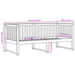 vidaXL Lit de jour Blanc 90x190 cm Bois de pin massif
