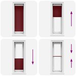 vidaXL Store plissé rouge bordeaux 50x100 cm largeur du tissu 49 4 cm