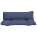 vidaXL Coussins de palette lot de 2 bleu marine tissu oxford