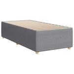 vidaXL Sommier à lattes de lit avec matelas Gris clair 100x200cm Tissu
